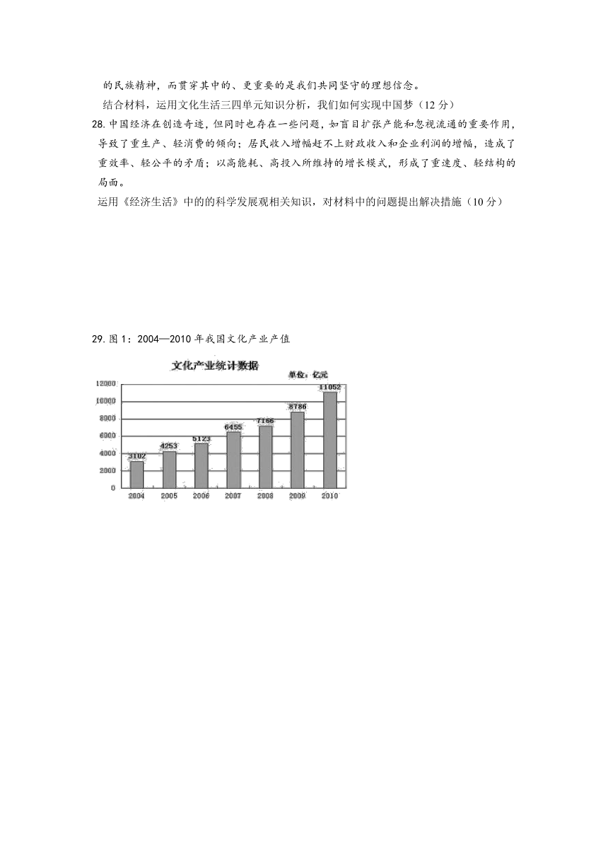 浙江省台州市六校2012-2013学年高二下学期期中联考政治试题