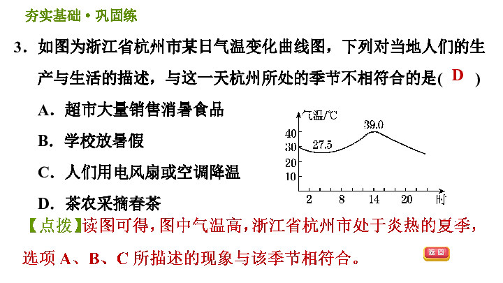 8.1  天气、气候和人类活动 同步练习（课件 15张PPT）