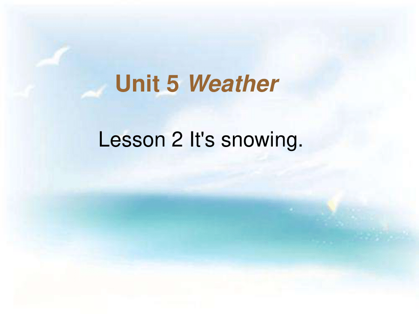 Unit 5 Lesson 2 It’s snowing 课件+素材