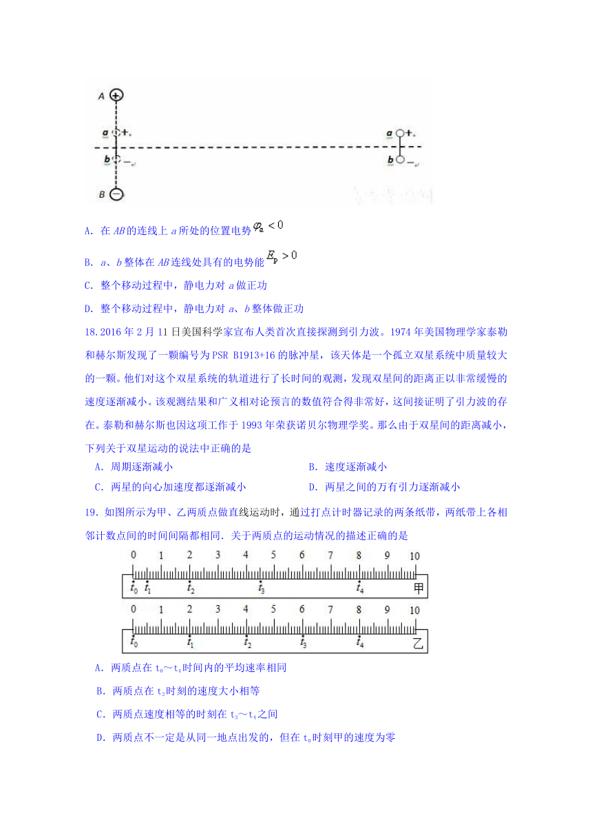 广东省揭阳市惠来县第一中学2017届高三下学期第一次阶段考试理科综合试题 Word版含答案