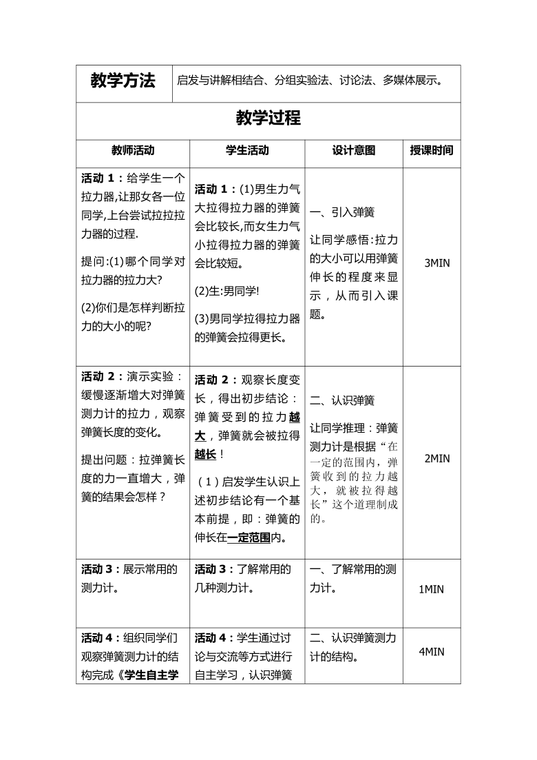 6.2 怎样测量和表示力 教案