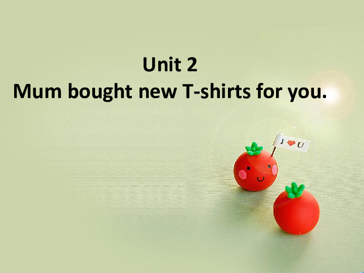 Unit 2 Mum bought new T-shirts for you 课件(30张PPT)