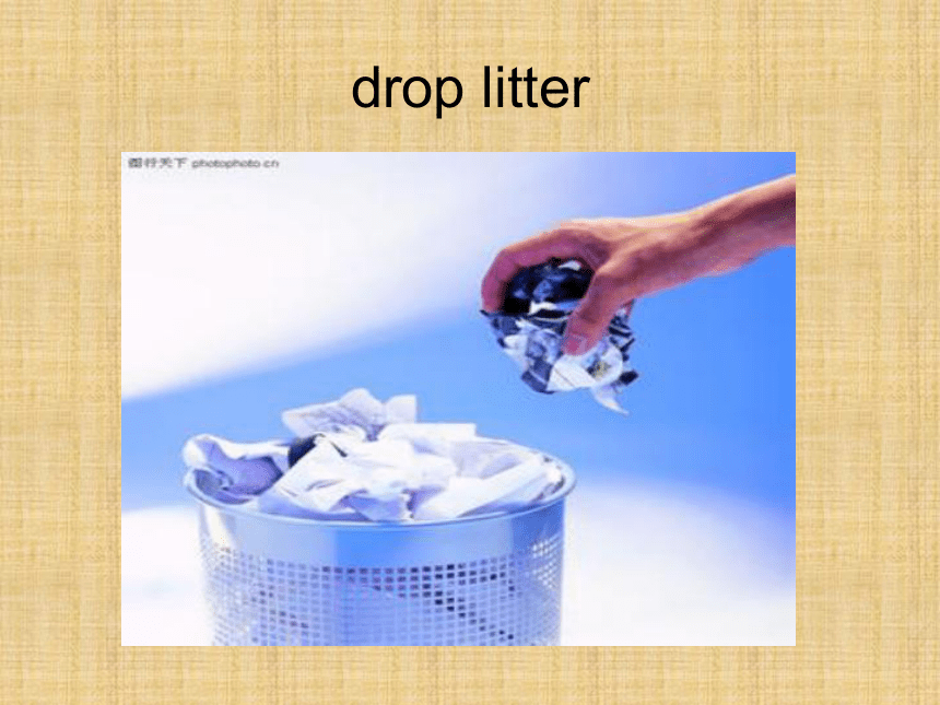 Unit 7 You mustn't drop litter in the park! 课件