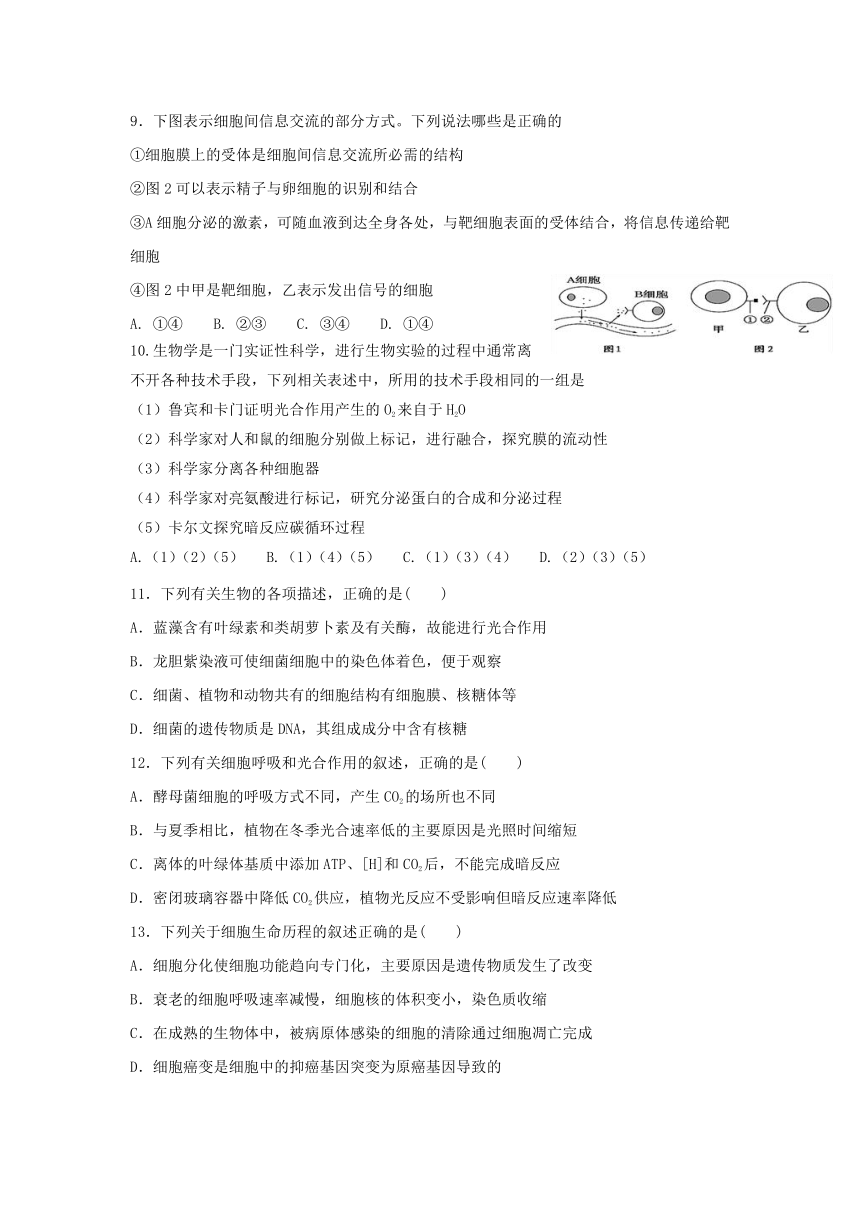 广西陆川县中学2017-2018学年高一下学期3月月考生物试题