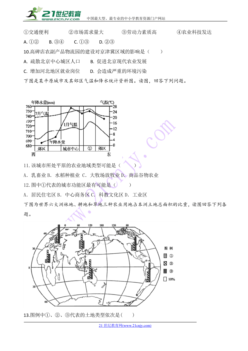 安徽省滁州市定远县西片区2017-2018学年高一5月月考地理试题