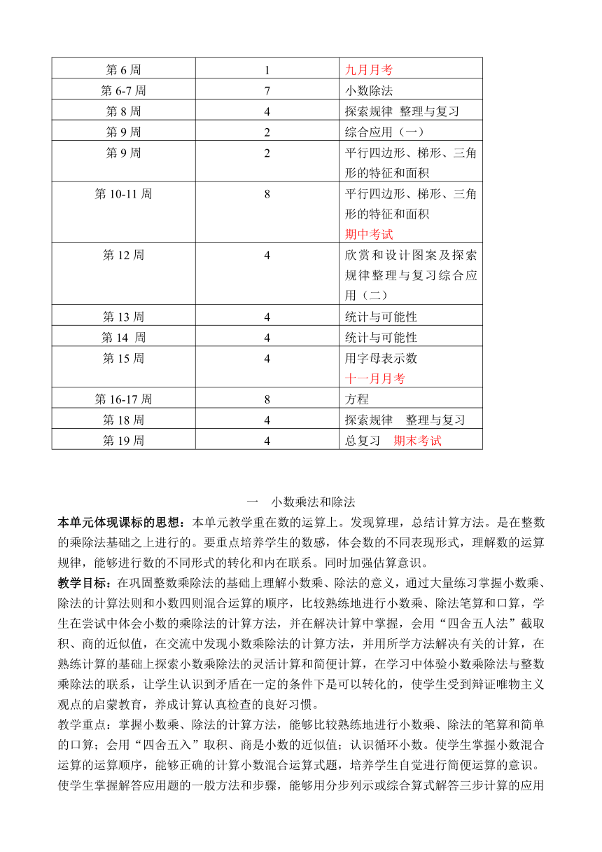 小学数学五年级上北京版全册备课含测试