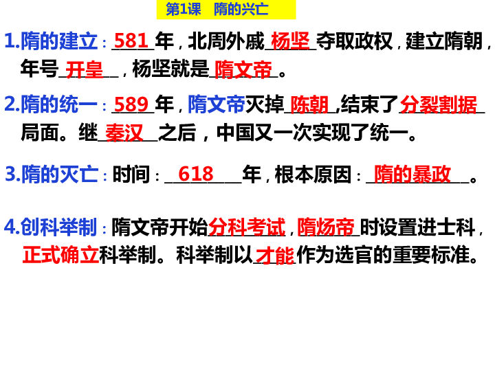 统编人教部编版历史七年级下册历史第一单元 开放与革新的时代 单元复习课件（共41张PPT）