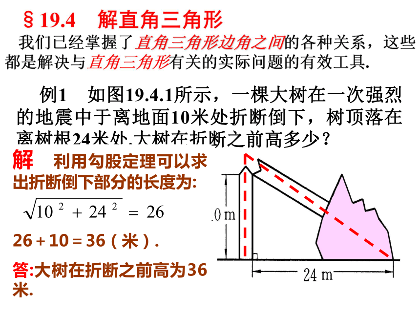 1.3解直角三角形的应用(1)