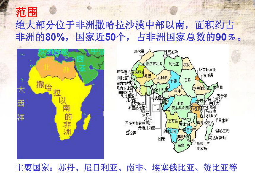 2020-2021学年人教版初中地理七年级下册第八章第三节撒哈拉以南非洲 课件（39张PPT）