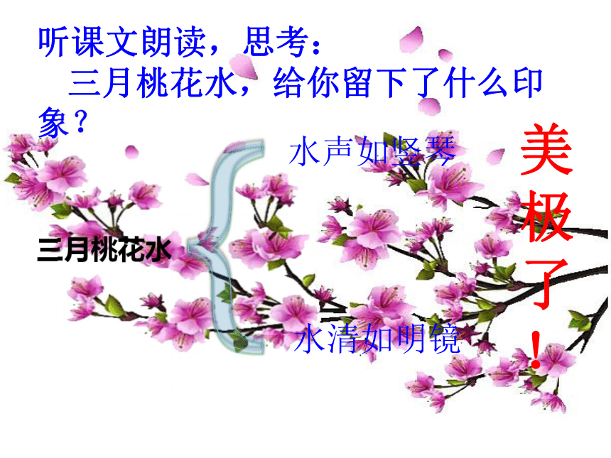 三月桃花水板书设计图片