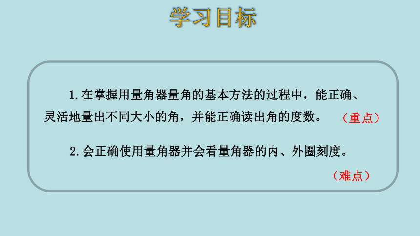 人教版数学四年级上册3.2  角的度量 课件（30张ppt）