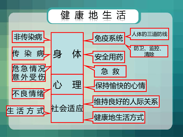 人教版八年级下册生物第八单元健康地生活复习课课件25张ppt