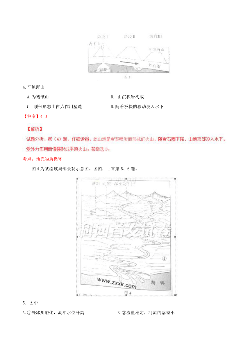 2016年高考北京卷文综地理试题解析（正式版）