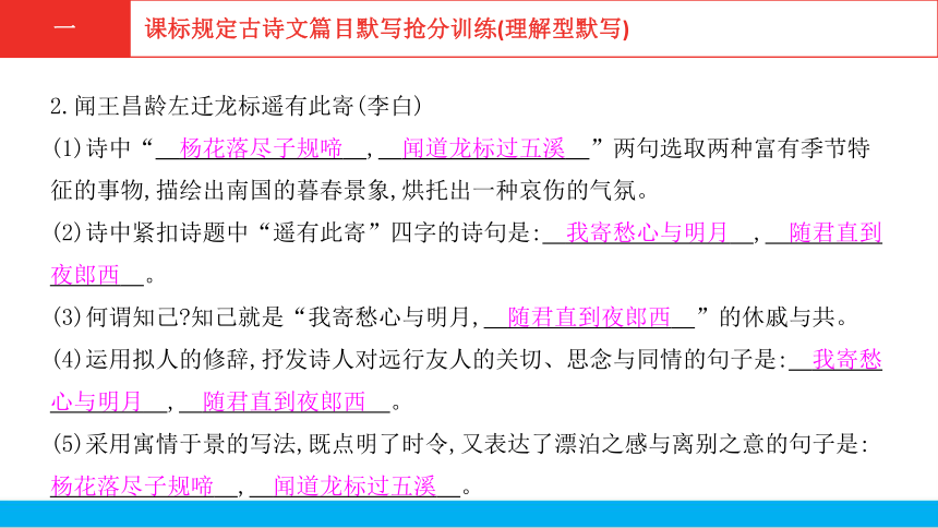 2021中考语文二轮专题复习9.1古诗文理解性主题型默写6册分篇分类归纳 （晨读宝典）课件（325张PPT）