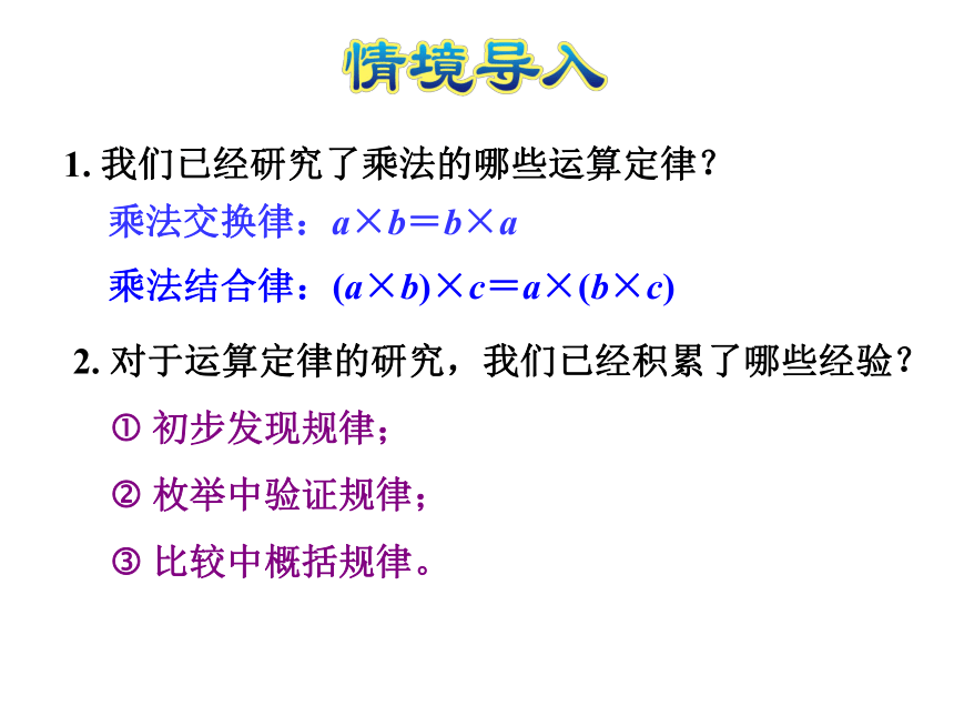 数学四年级下冀教版3.3乘法分配律及简单应用课件 (共23张)