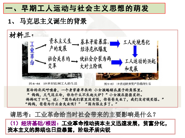 人教版2019高中历史必修中外历史纲要下第11课马克思主义的诞生与传播