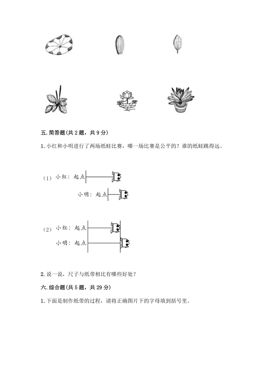 教科版2017秋一年级上册科学期末测试卷含答案