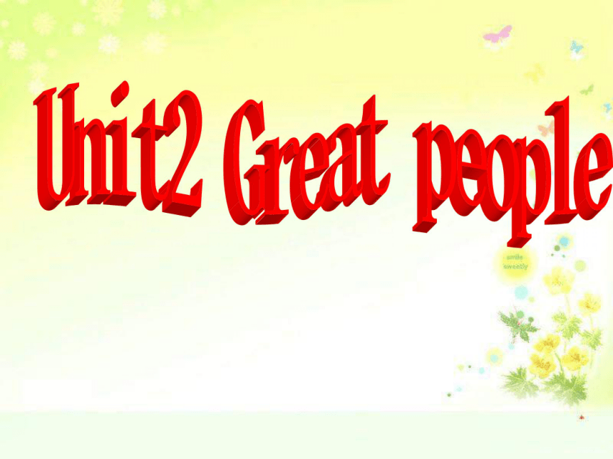 Unit2 Great people Welcome Comic 教学课件 (34张)