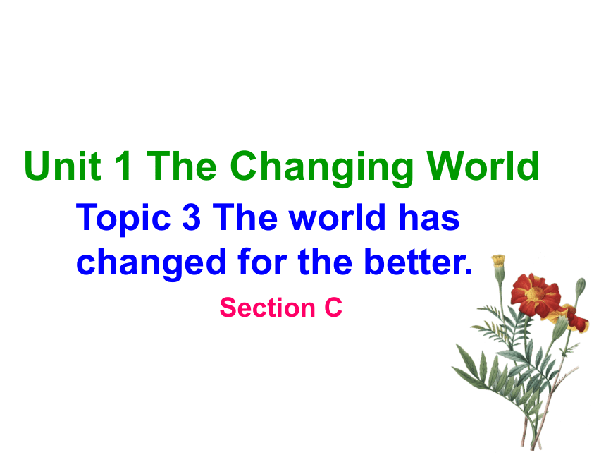 Unit 1 Topic 3 The world has changed for the better.SectionC课件(31张，无素材)