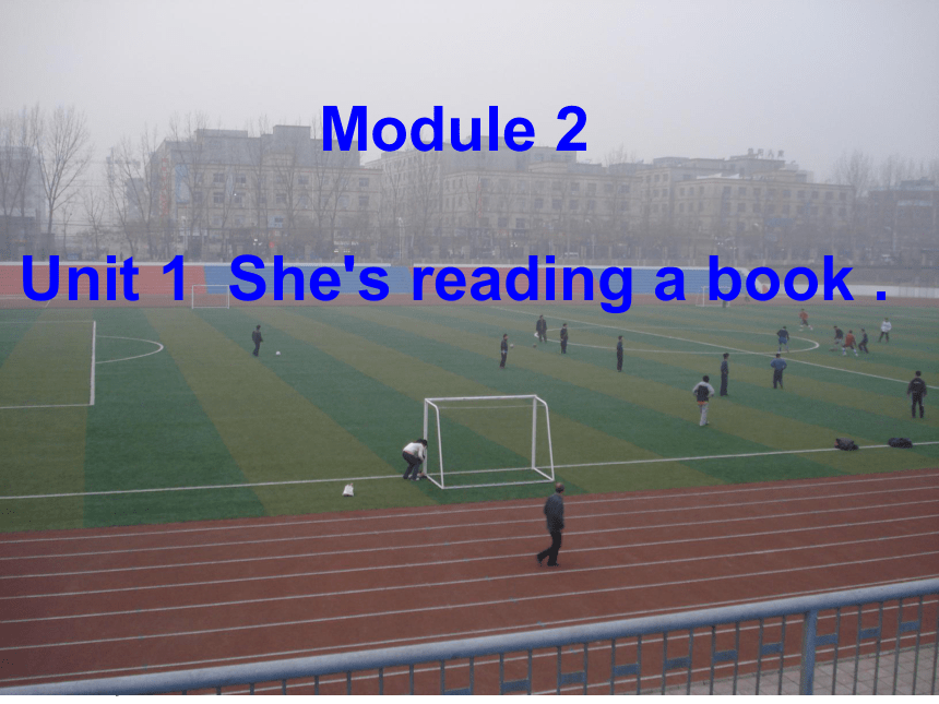 Module 2 Unit 1 She's reading a book 课件（30张PPT)