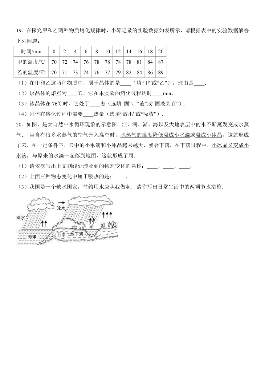 宁夏吴忠市红寺堡三中2016-2017学年八年级（上）期中物理试卷（解析版）