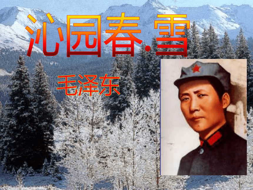 初中语文鲁教版九年级上册第一单元第1课：《沁园春·雪》课件