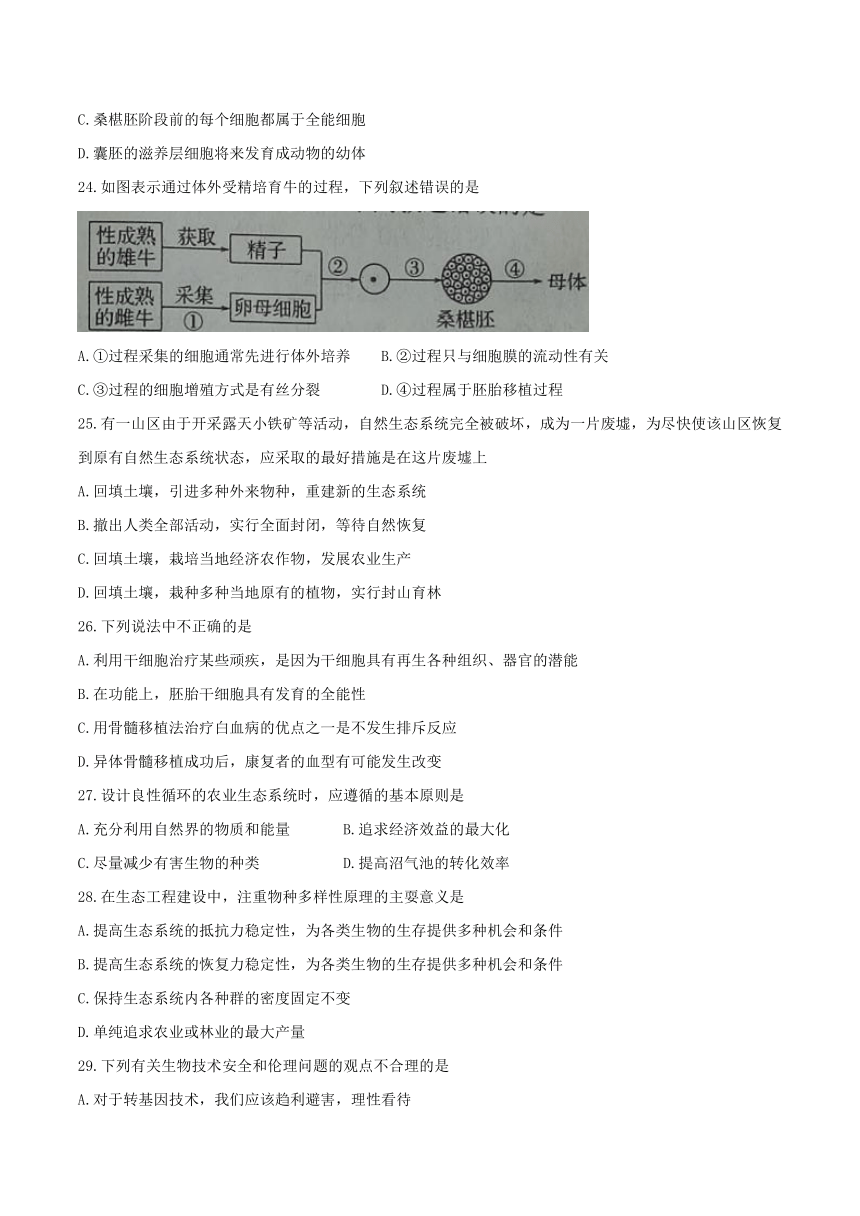 山东省临朐、青州、安丘2016-2017学年高二下学期期中考试生物试题