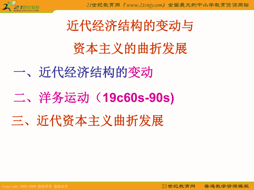 2010届高考历史专题复习系列46：《近代经济结构的变化与民族工业的兴起》