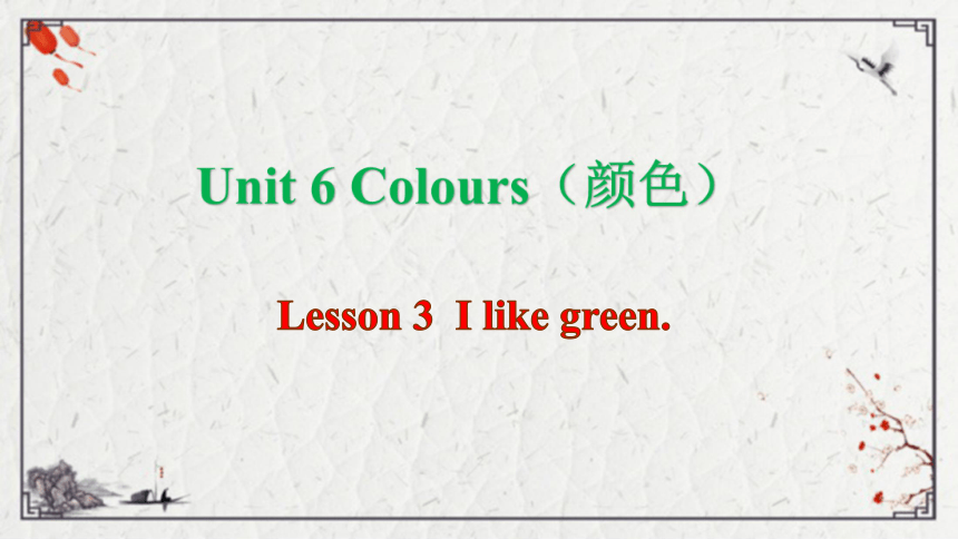 Unit 6 Colours Lesson 3  I like green课件（28张PPT)