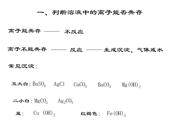 離子共存下學期