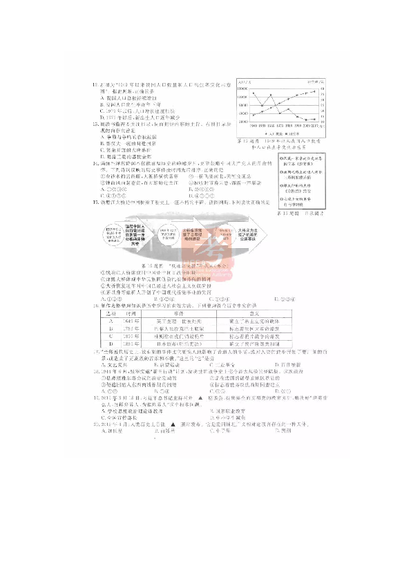 浙江省杭州市2019年中考历史与社会道德与法治试题（图片版，含答案）