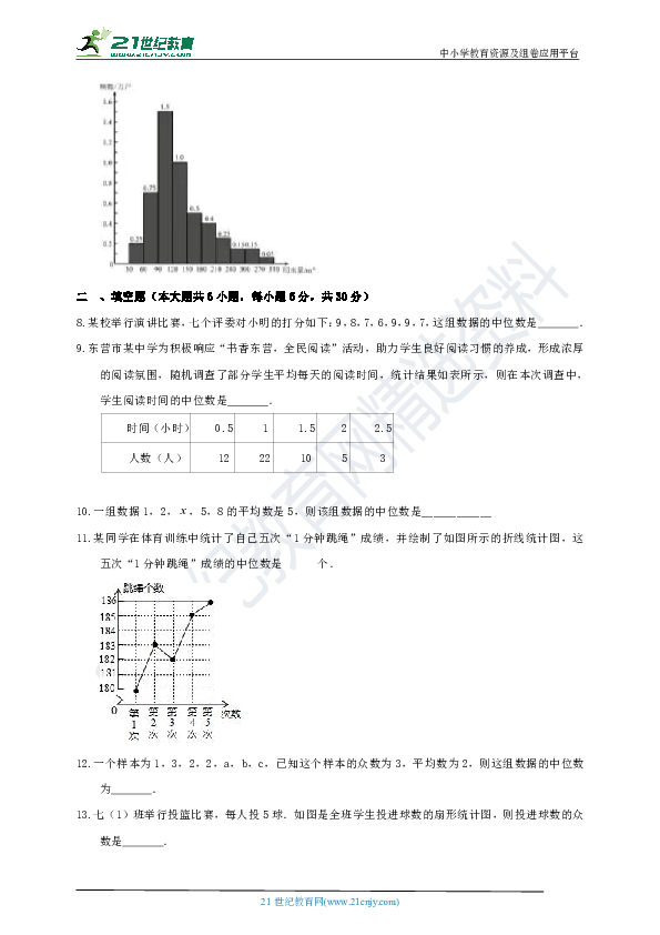 6.2 中位数与众数课时作业（含解析）