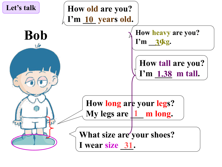 Unit 1 How tall are you PB Let’s talk 课件