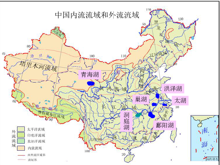 中国十大湖泊地图图片