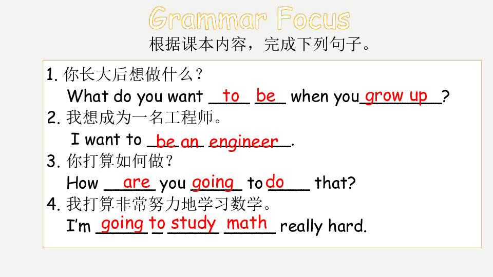 Unit 6 I’m going to study computer science. Section A Grammar-3c 课件