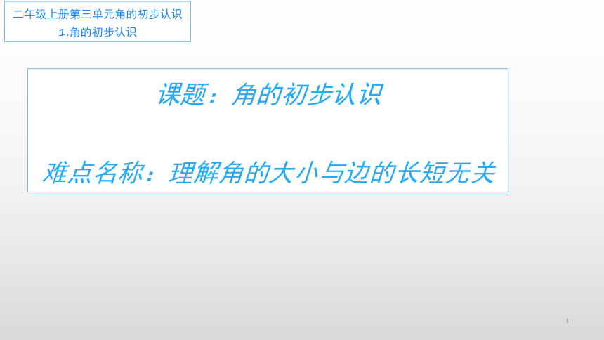二年级数学上册课件-3.角的初步认识人教版(共24张PPT)