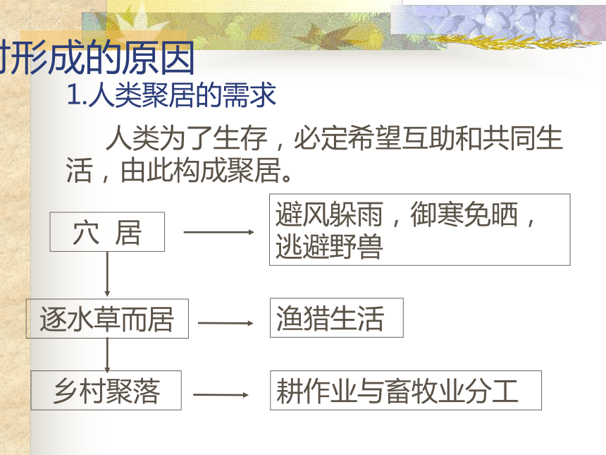 乡村聚落的形成与发展[下学期]