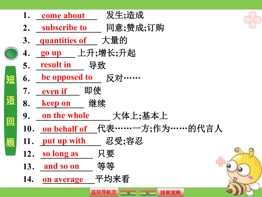 【金版新学案】2015届高考英语（人教版）大一轮复习讲义课件：选修6 Unit 4　Global warming