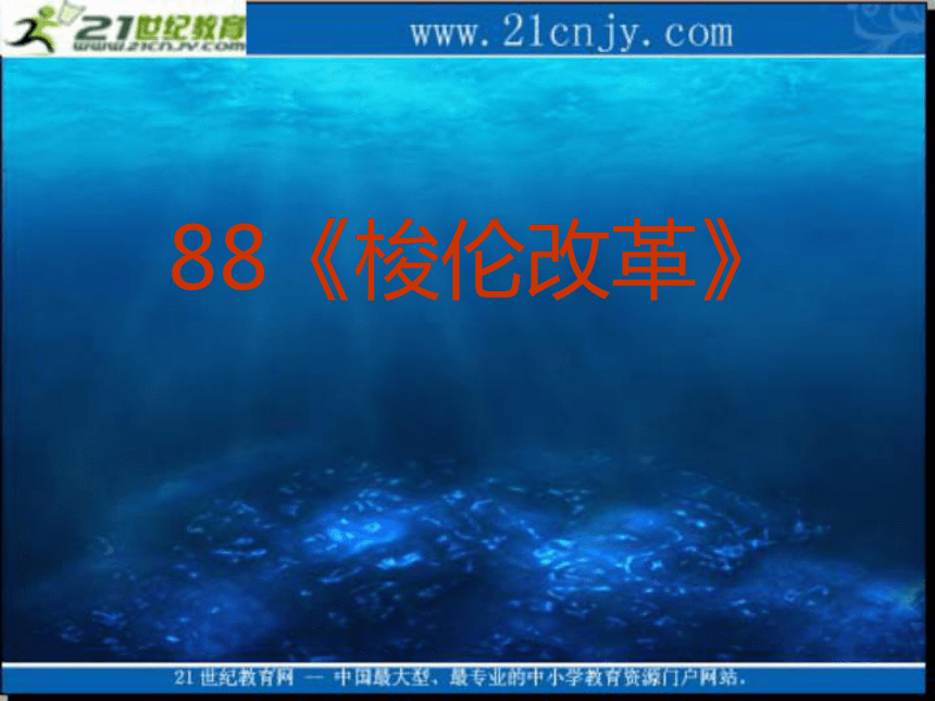 2010历史高考专题复习精品系列课件88：《梭伦改革》