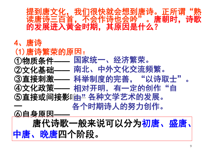 人教版（新课程标准）历史必修三第三单元第9课《辉煌灿烂的文学》课件（共26张PPT）