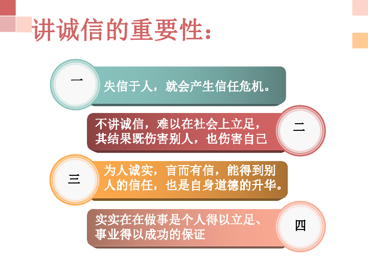 诚信教育主题班会课件共32张ppt