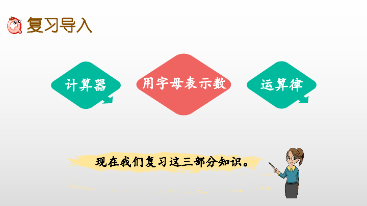 总复习4 计算器、用字母表示数、运算律课件(20张PPT)