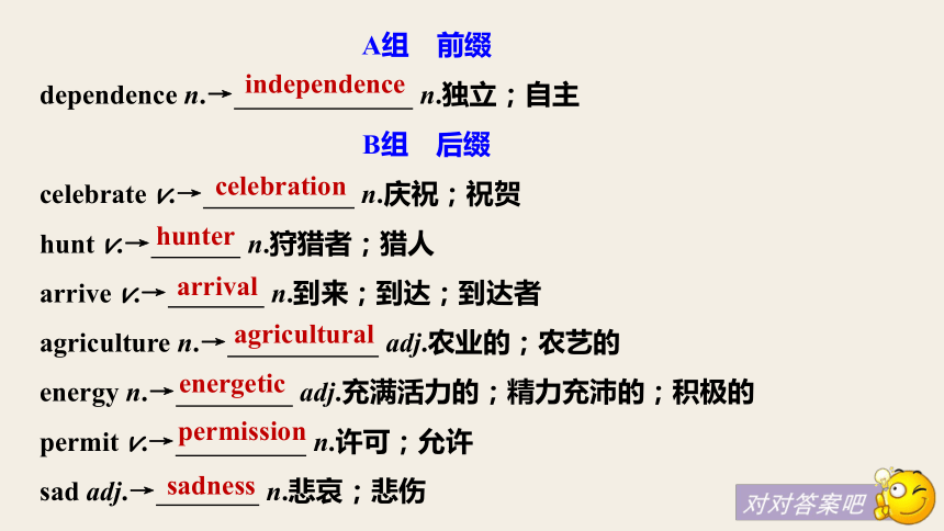 高中英语人教版必修3 Unit 1 Festivals around the world Vocabulary Breakthrough  课件