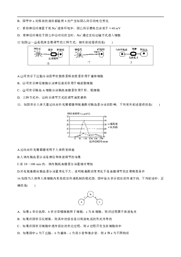 山东省东营市利津一中2019-2020学年高二上学期期中考试生物试卷（解析版）