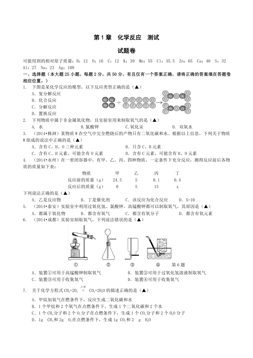 第1章 化学反应测试