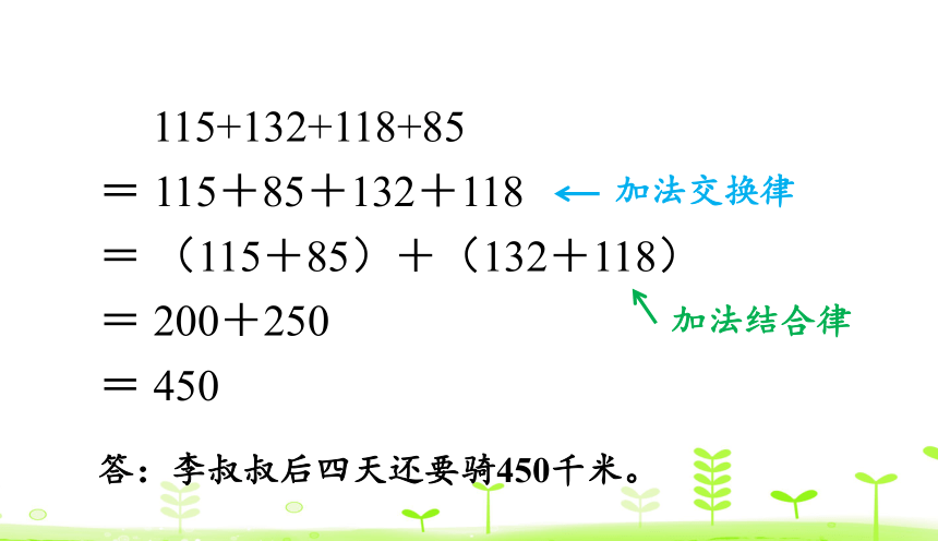 人教数学四年级下册 第3单元 运算定律3.2 加法和连减的简便计算 课件（29张ppt）