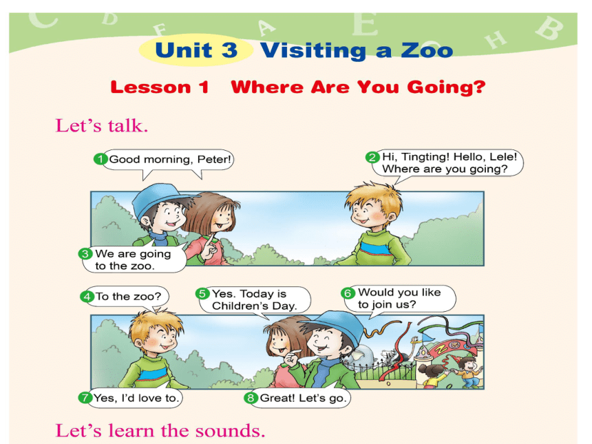 Lesson 1 Where are you going? 第一课时课件
