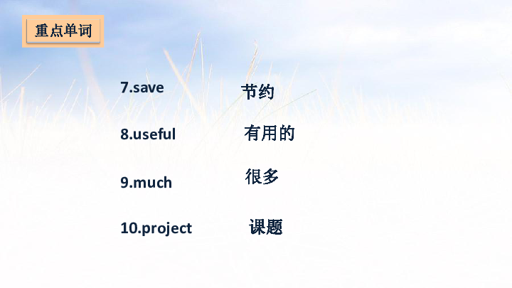 Unit 7 Protect the Earth 复习课件(21张PPT)