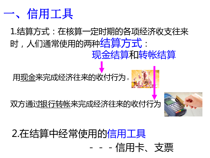 人教版高中政治必修一1.2信用卡、支票和外汇(共39张PPT)