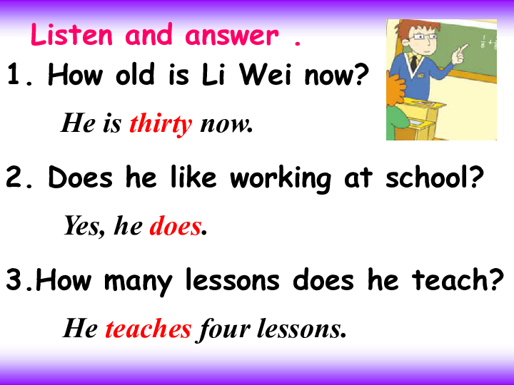 Unit 2 Mr. Li was a teacher 课件(共25张PPT)